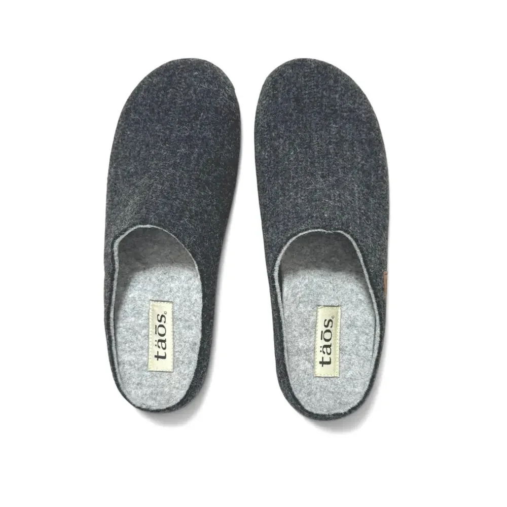 Taos Women’s Woolness Slip On Clog 9-9.5 Black Wool Upper Faux Fur Insole